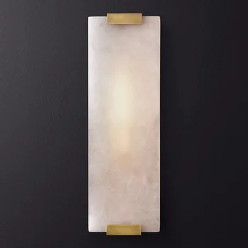 

Post modern natural marble living room wall lamp art bedside bedroom designer model room study wall lamp