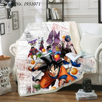 

Dragon Ball Anime 3D Print Throw Plush Sherpa Blanket Thin Quilt Sofa Chair Bedding Supply Adults Kids 01