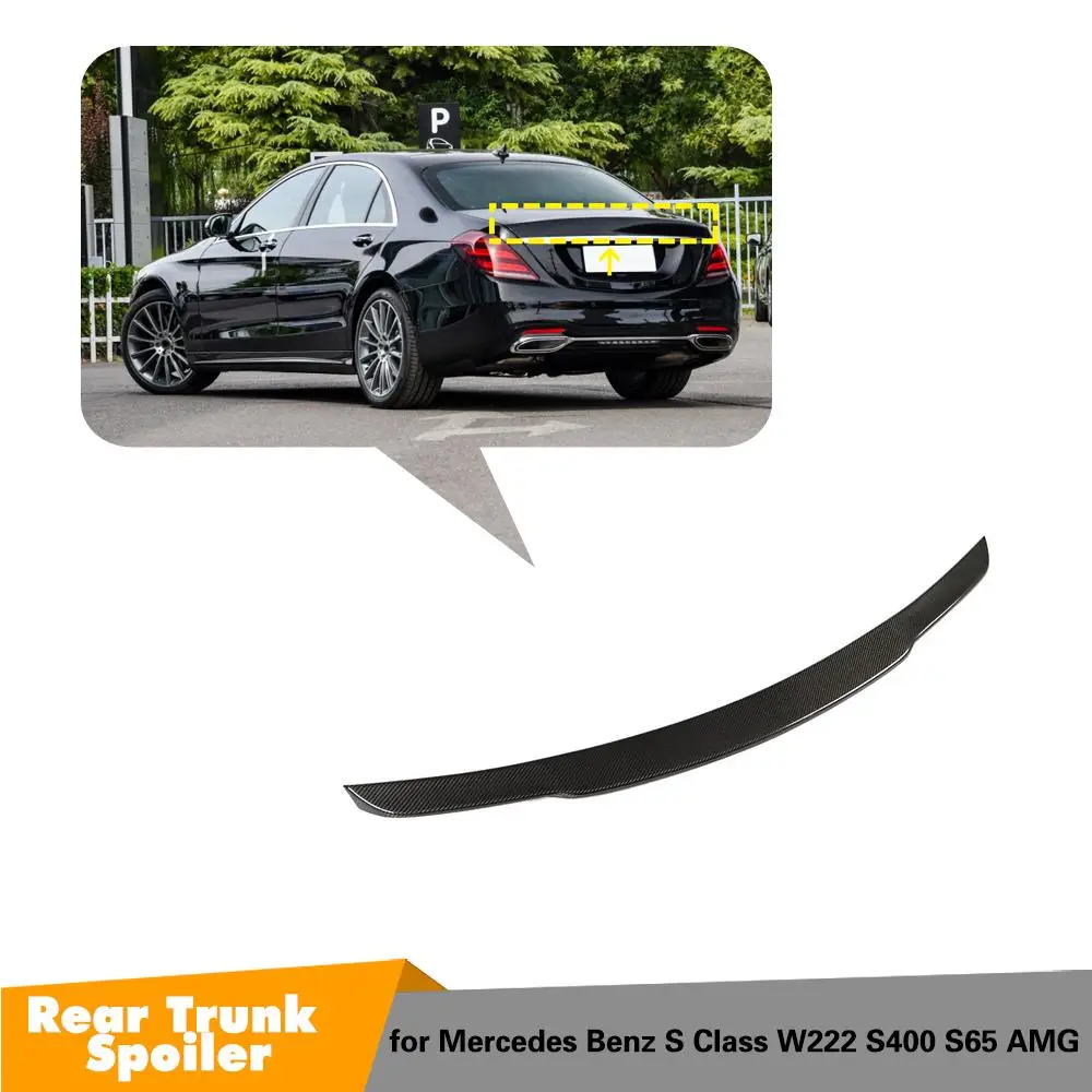 Для W222 углеродного волокна задние крылья спойлера Boor для Mercedes-Benz S Class W222 S400 S500 S600 спойлер
