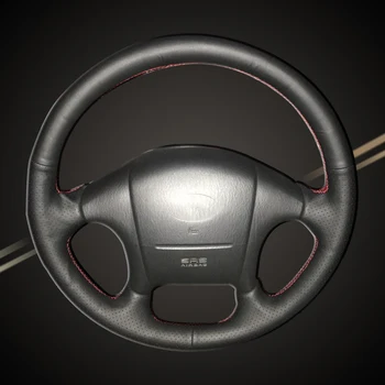 

Auto Braid On The Steering Wheel Cover for Hyundai Sonata Old Sonata 2005 Car Braiding Wheel Covers Styling Interior Accessory
