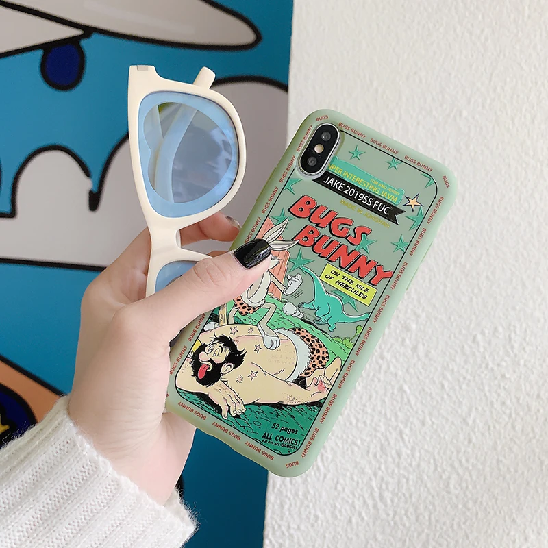 Мягкий силиконовый чехол для телефона Tom and Jerry Bugs Bunny для Apple iPhone 6 Plus 7plus 8 8plus X XS XR MAX 11 Pro, чехол с котом