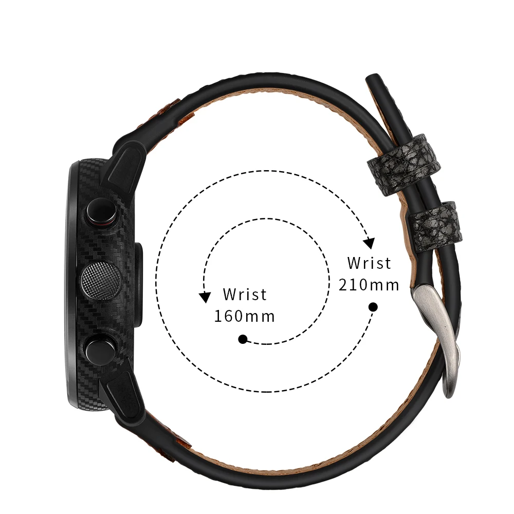 YHNUJM ремешки для оригинальных Xiaomi Huami Amazfit Stratos Band Amazfit 2 Pace кожаный ремешок 22 мм