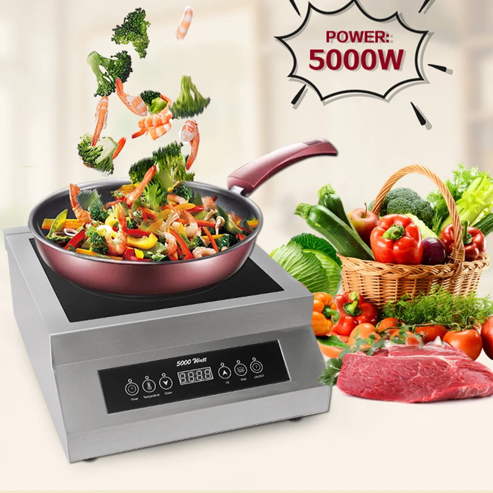 

ITOP 5000W Induction Cooker High Power Smart Energy-Saving Cooking 220V-240V Commercial Induction Cooker 23A Leakage Switch