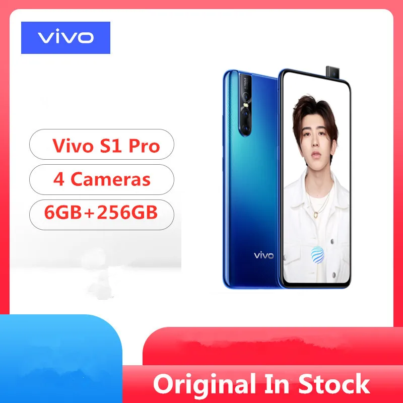 Сотовый телефон Vivo S1 Pro Snapdragon 675 Android 9 0 экран 6 39 дюйма 2340 х1080 ГБ ОЗУ 256 Гб ПЗУ 48 Мп + 32