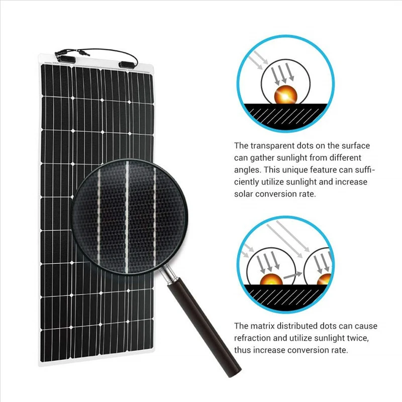 Preise 300W Solar Panel 18V Semi flexible Monokristalline Solarzelle DIY Kabel Wasserdichte Outdoor Batterie Ladegerät + 40A conrtoller