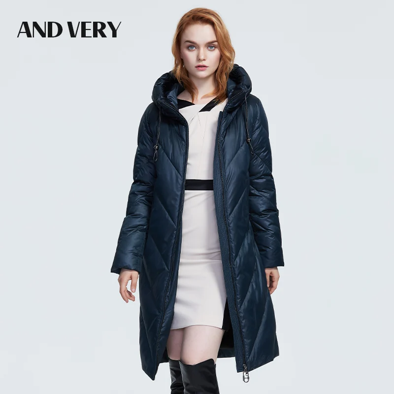 ANDVERY 2019 Зимняя новая коллекция женское зимнее пальто новый стиль модное плотное