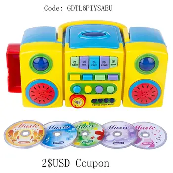 

Kids CD Player Learning Player Educational Musical Toy Portable Audio & Video CD Players Toys New Year Gift