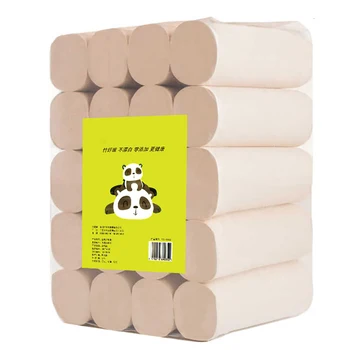 

30 Rolls Coreless Roll Paper Natural Bamboo Pulp Paper Towel Toilet Paper 4-Layer Thick Household Toilet Paper Soft Baby Nakin
