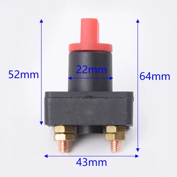 

1pc High Quality Plastic 100A Battery Isolator Disconnect Power Cut Off Kill Selector Switchs For Boat Car