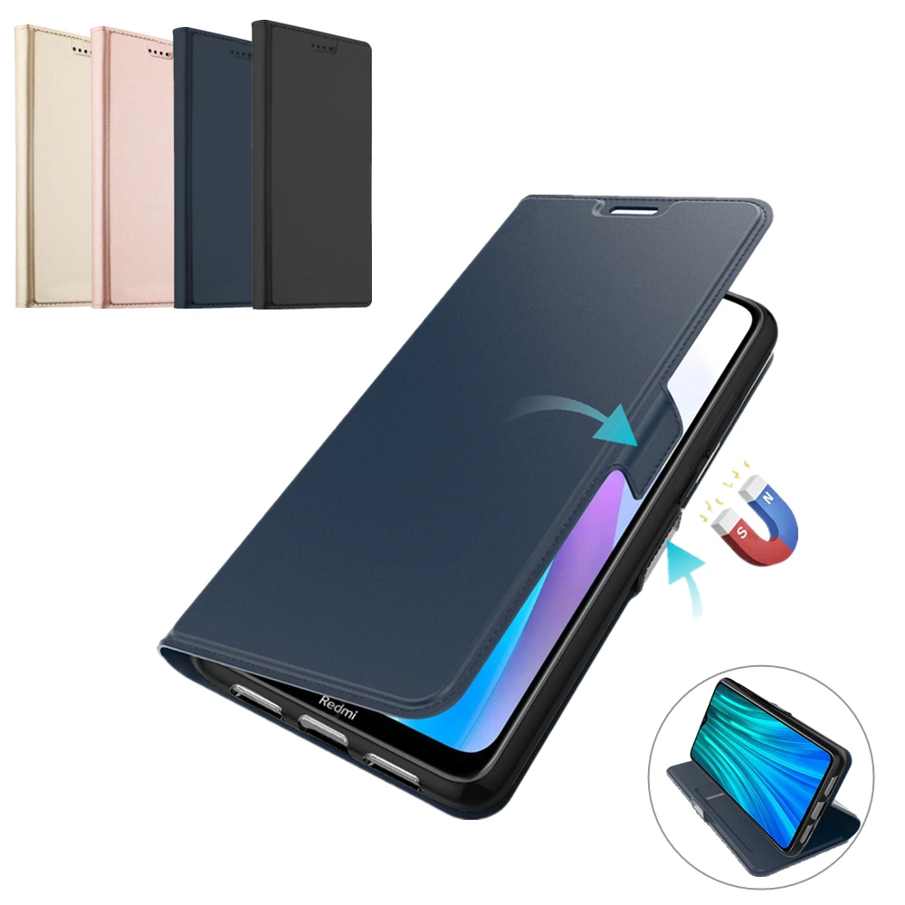 Чехол для Xiaomi Redmi Note 9S 8T 8 Pro из искусственной кожи с откидной крышкой и подставкой