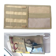 Тактический Многофункциональный Автомобильный солнцезащитный козырек, органайзер, сумка для хранения карт, EDC, сумка для мелочей, карманные аксессуары