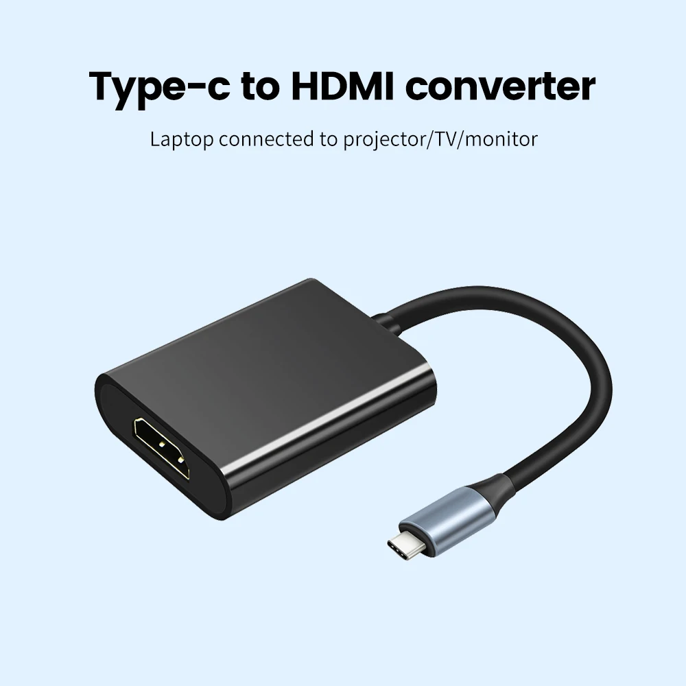 

ZOMY 1M Type-C to HDMI 4K Adapter Cables Type-C 3.1 3840*2160@60Hz Laptop Conneted to TV/Monitor Cables Interface
