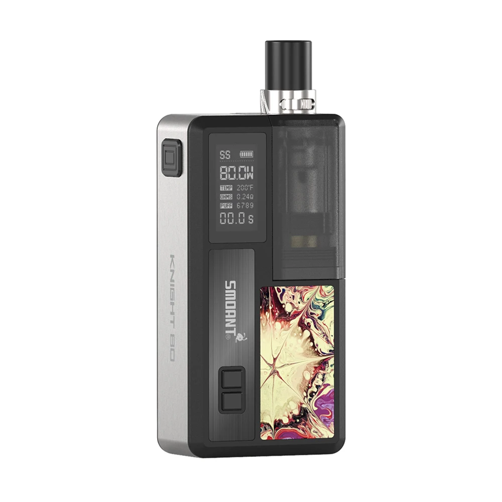 Набор для вейпа Smoant Knight 80 Вт сменный картридж RBA Pod wi/ 4 мл и максимальная выходная