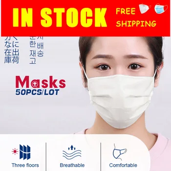 

Disposable Protective Mask Face Mouth Masks 3 Ply Pm2.5 Dustproof Anti Influenza Breathing Safety Masks Face Care