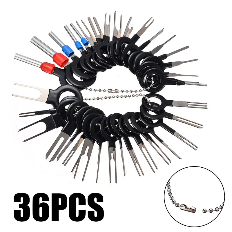 36pcs New Car Wire Harness Terminal Extraction Pick Connector Pin Remove Tool