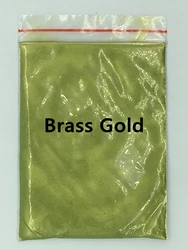 Natural Sparkly Pearl Mica Powder in Apple Green - 20g for Soap, Candle, and DIY Crafts (Brass Gold)