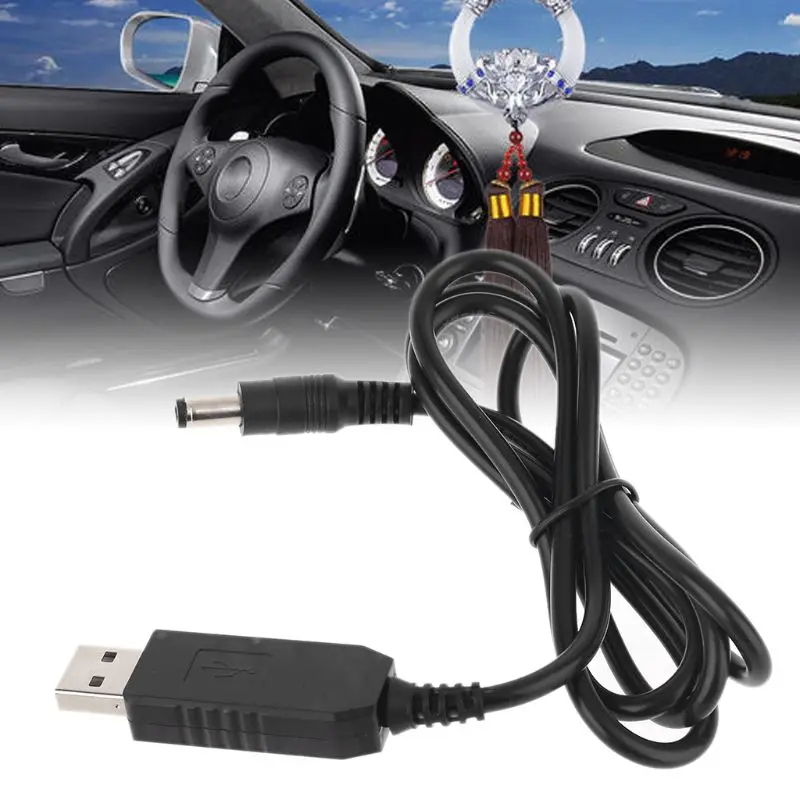 QC 3.0 USB To DC 12V 1.5A 5.5x2.1mm Step Up Cable Power Boost Line For WiFi Router LED Strip
