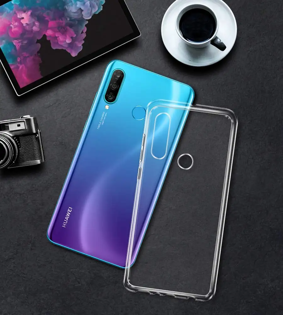 Чехол для huawei P30 lite, TPU, силиконовый, прозрачный, облегающий бампер, мягкий чехол для huawei P30 lite, 6,15 дюйма, прозрачный чехол на заднюю панель