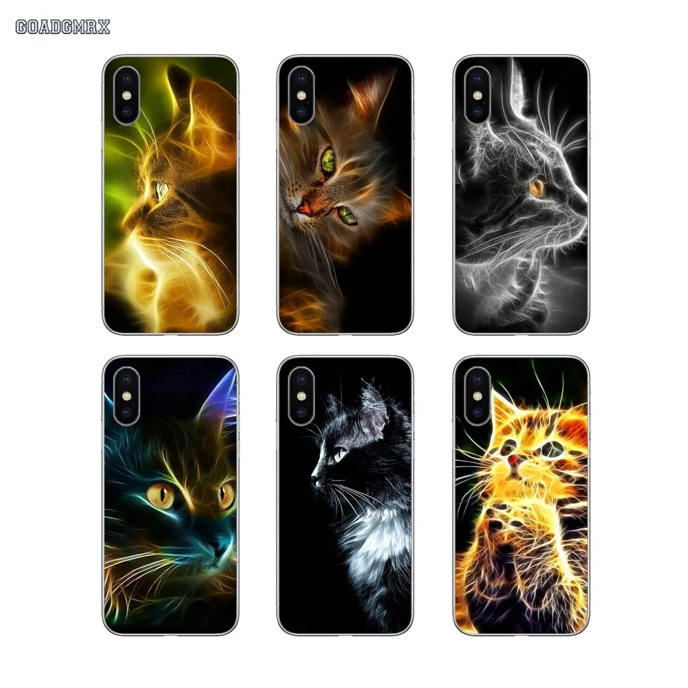 Мягкий чехол Fractal Cat Art для htc One M7 M8 M9 M10 Desire 530 816 820 A9 U11 sony Xperia Z Z1 2 3 5 Mini M4 | Мобильные