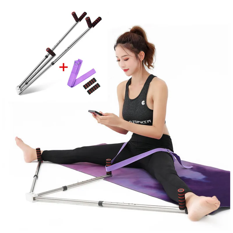 1 Pz In Acciaio Inox Regolabile 3 Bar Gamba Barella Split Stretching Machine Home Yoga Danza Esercizio Flessibilità Attrezzature Per L'Allenamento