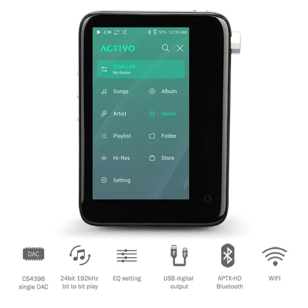 Mp3 плеер ACTIVO CT10 аудиоплеер высокой четкости с Bluetooth пользовательский эквалайзер