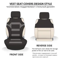 2 Pieces Set T Shirt Design Front Car Seat Cover Universal Fit Car Care Coves Seat Protector for Car Seats Polyester Fabric 4