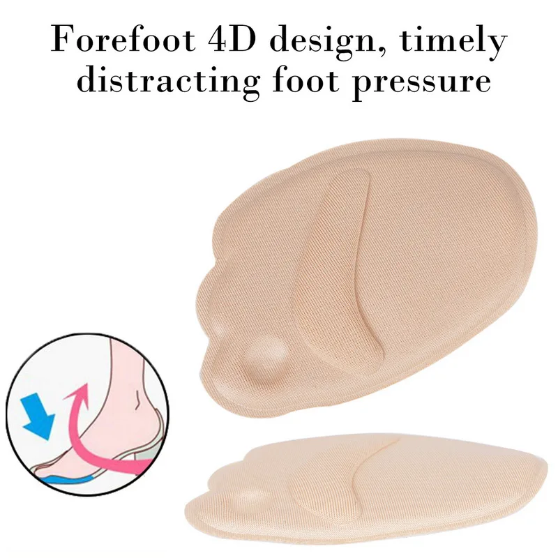 SHUJIN 3 Pairs Useful Sole Heel Foot Cushions Forefoot-Slip Insole Breathable Shoes Women Protection Foot Pad Soft Pump Insert