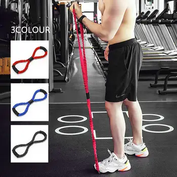 

Yoga Gum Fitness Resistance Band 8 Word Chest Expander Rope Workout Muscle Rubber Elastic Bands For Sports Exercise Equipment
