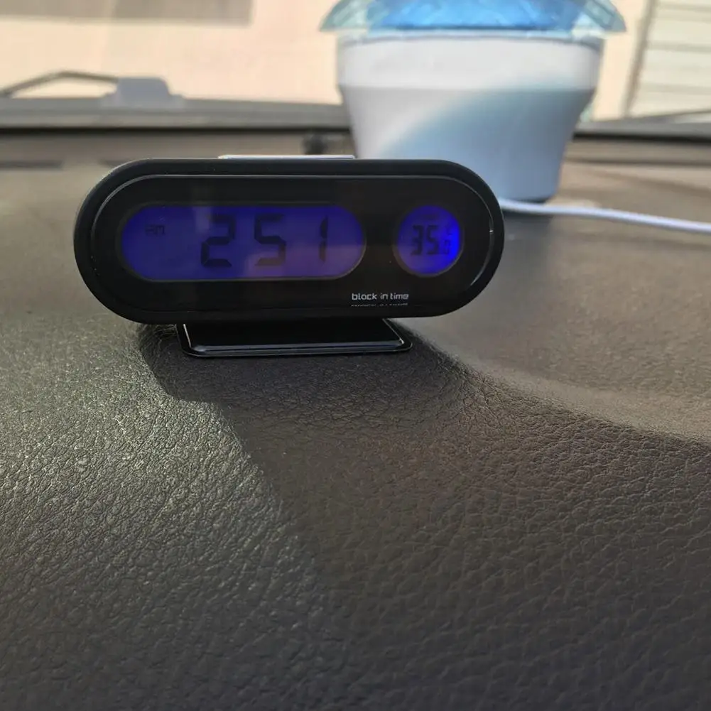 Mini Car Electronic Clock Time Watch Auto Dashboard Clocks Luminous Thermometer Black Digital Display Car Accessories Mini Car Electronic Clock Time Watch Auto Dashboard Clocks Luminous Thermometer Black Digital Display Car Accessories
