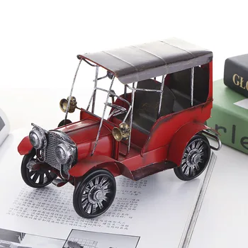 

Red Retro Vintage Car Model Iron Model Car Metal Crafts Hot Speed Wheels Diecasts Childrem Adults Toy Vehicles Decoration Gifts