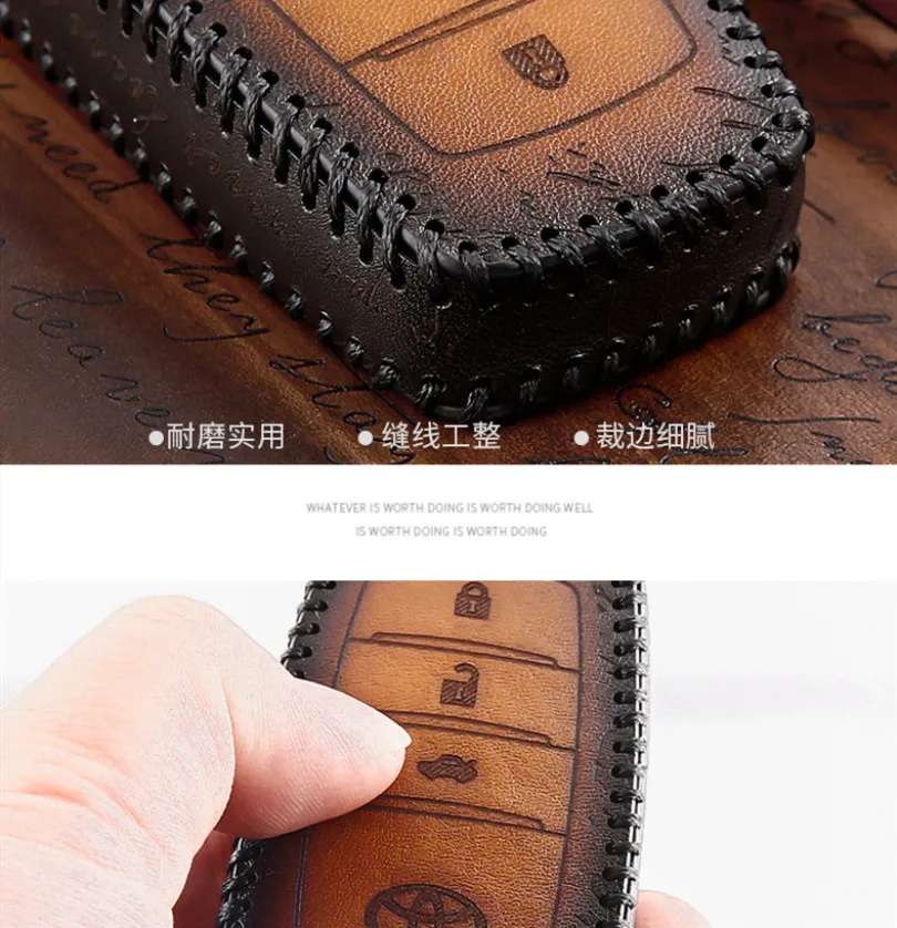 Cena Akcesoria samochodowe prawdziwej skóry samochodu Auto zdalnego kluczowym przypadku osłona z uchwytem skóry Shell dla HONDA Civic Accord Fit Hrv Crv Jazz miasto