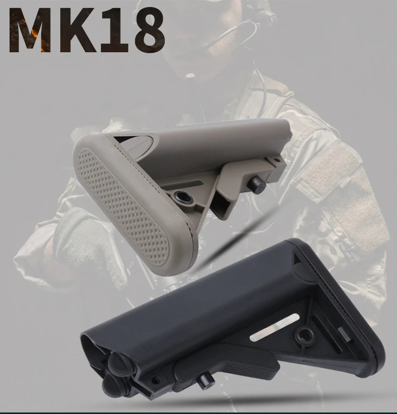 

TOtrait MK18 Nylon Stock for Airsoft AEG Air Gun M4 AK Gel Blaster J8 J9 BD556 CS Sports Paintball Accessories