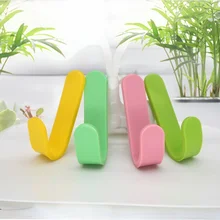 Seamless Hook Simple Creative Cartoon Super Sticky Door Bathroom Kitchen Free Punch Hook Decorative Key Chain Hat Scarf Handbag