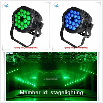 

E-4pcs with case stage equipment 18X10W 4 in 1 rgbw led par waterproof ip65 led par can light dj disco light