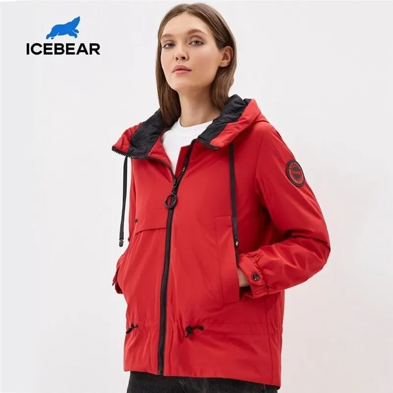 ICEbear 2021 Женское пальто с капюшоном стильная повседневная женская куртка весенняя