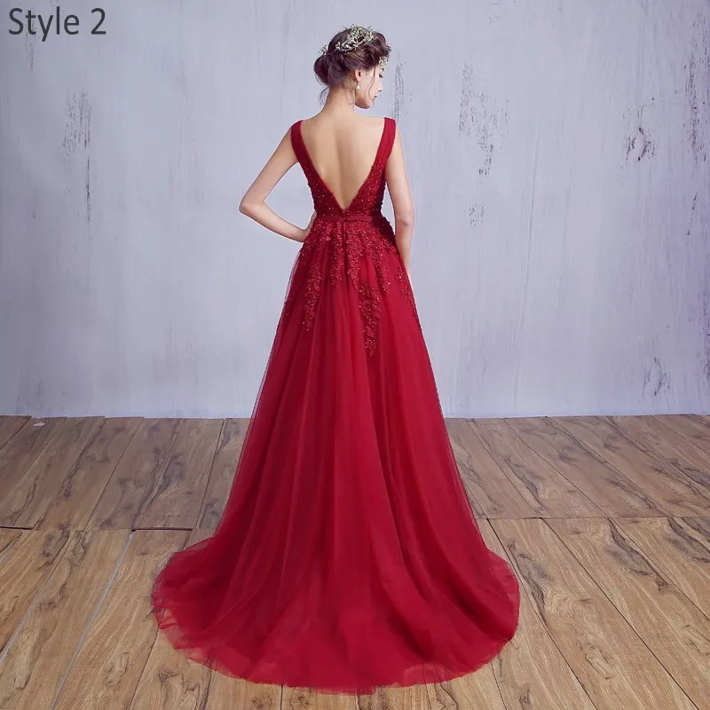[Clearance Sale] Chiffon Long Evening Dress Formal Dresses Evening Gown Elegant Beaded Boidce with Zipper Back