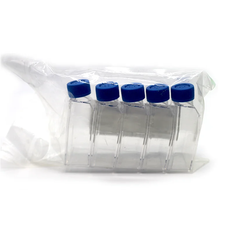 Sterile Cell Culture Flasks 25cm 75cm 175cm2 Plastic Laboratory Bottle With Filter Cap