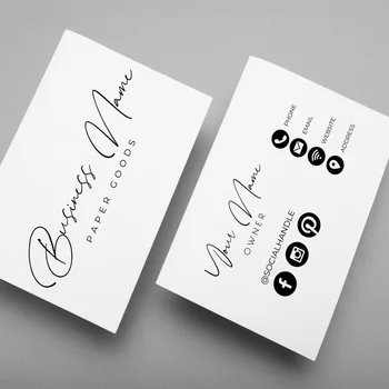 

Personalize Personal Business Card Design , Business card Word, customized Modern Chic Business Card Design