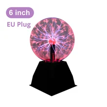 Lumière boule de Plasma magique 4/5/6/8 pouces, nouveauté, sphère de cristal magique, lampe de Table en verre Plasma, lampe électrique, décor de fête