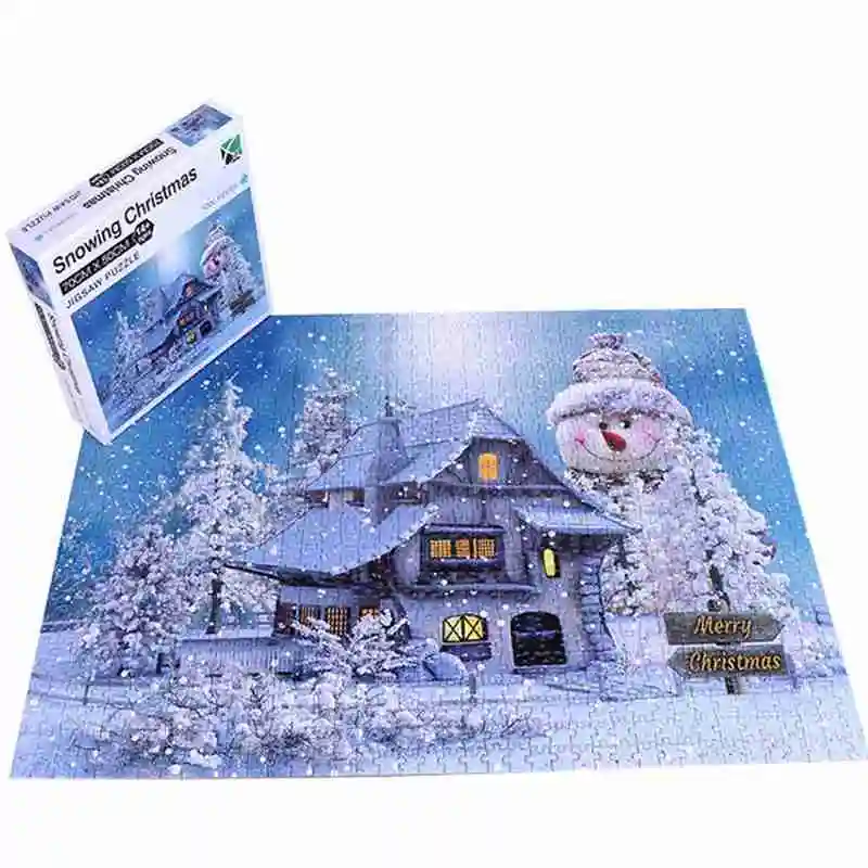 

Christmas Theme 1000 Piece Adult Children Puzzle Holiday Gift Pattern Toy Christmas Jigsaw Puzzle 1000 pcs Snowman