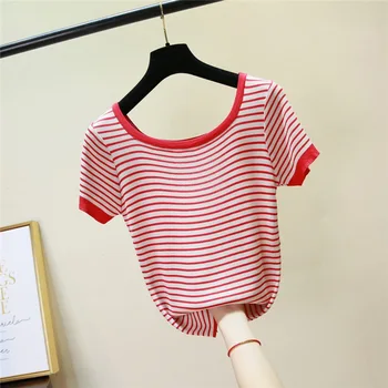

Quentin Tarantino Sexy Crop Tops Gray Women Side Stripe Long
