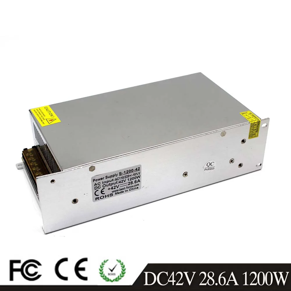 1200W 42V 28.6A одиночный выход импульсный источник питания для светодиодной ленты