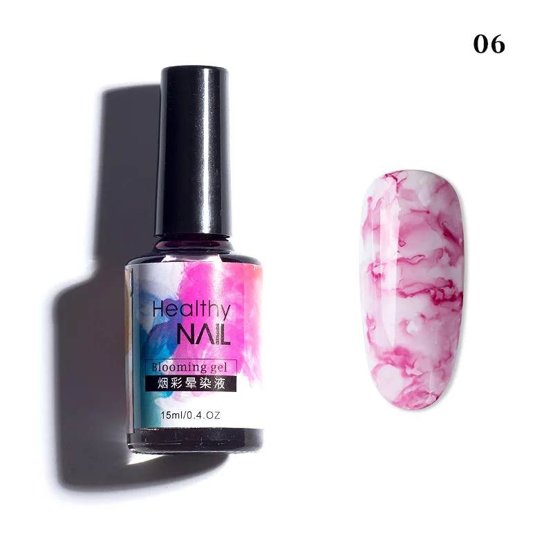11 PC Nail halo staining solution ink smoke color halo staining vacuole nail marble gradual change nail water staining CC207 - Цвет: 06