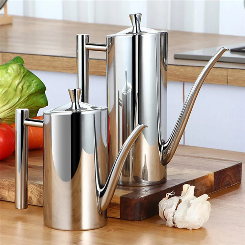 500/700ml Stainless Steel Olive Oil Bottle Vinegar Dispenser Sauce Seasoning Batcher Can Pots Container Kitchen Accessories | Дом и сад