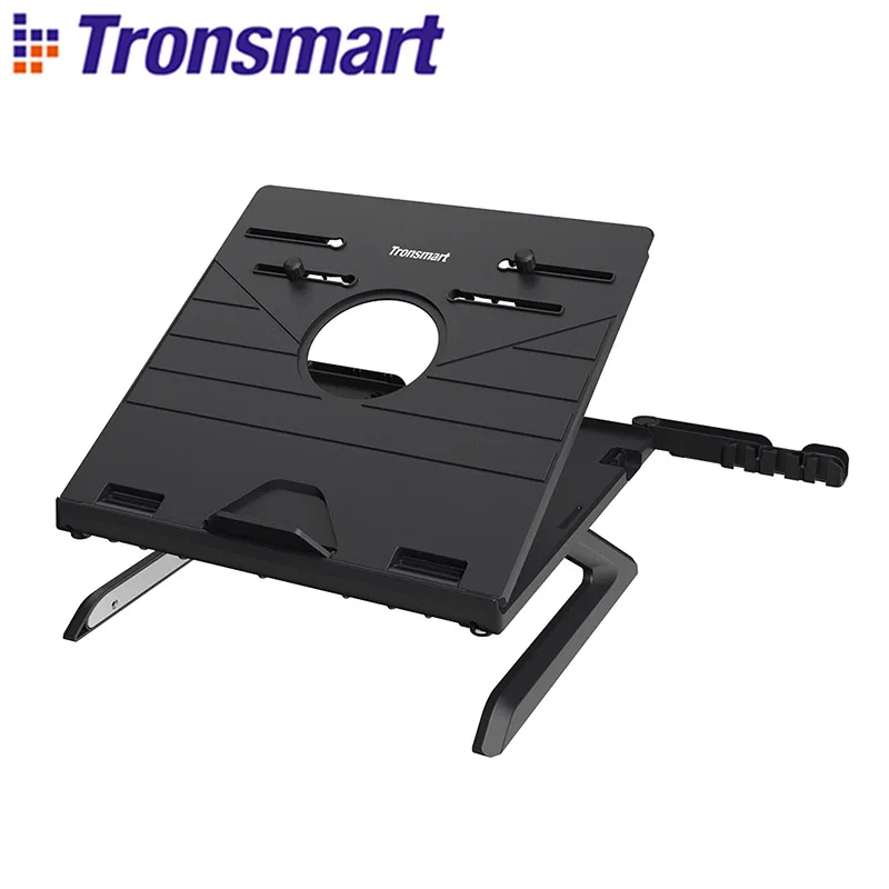  Tronsmart D07 Foldable Adjustable Laptop Stand with Phone Holders Compatible with 10 to 17-in Lapto