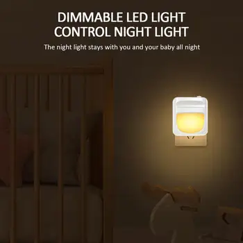 

Automatic Ligh Sensing Safety Lamp Induction Light Night Light Plug-In Dimmable Bedroom Indoor/Outdoor Energy Saving Bright
