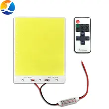 140x110 мм Диммируемый 12 В 50 Вт COB светодиодный панельный светильник для самостоятельного освещения автомобиля, рабочий свет, холодный белый Светодиодный светильник с диммером