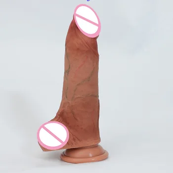 3 Model Simulation Dildo Realistic Sliding Foreskin G spot Clitoris Stimulate Penis Soft Dildo Huge Dick Sex Toys For Women Gay 2