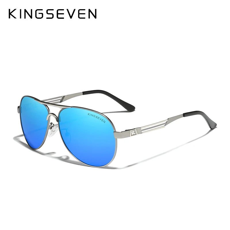 KINGSEVEN 2023 Stainless Steel Pilot Polarized Sunglasses Men Women Fashion Frame Male Sun Glasses For Driving Oculos de sol