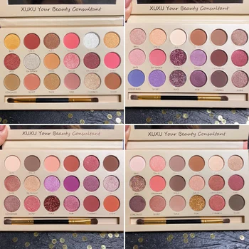 

Shimmer Matte Eyeshadow Palette 18 Color Glitter Metallic Eyeshadow Pallete Nude Pigmented Makeup Palette Waterproof Cosmetic